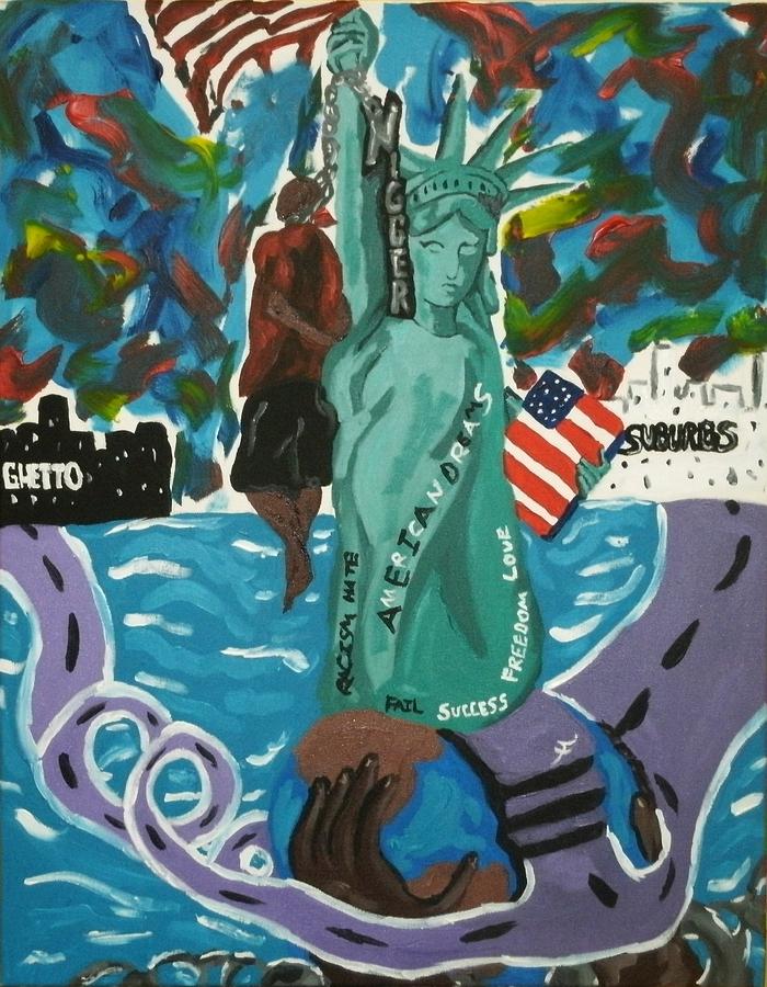 2Roads 2 AmercianDreams Painting by Jason JaFleu Fleurant 2Roads 2 AmercianDreams Painting by Jason JaFleu Fleurant
