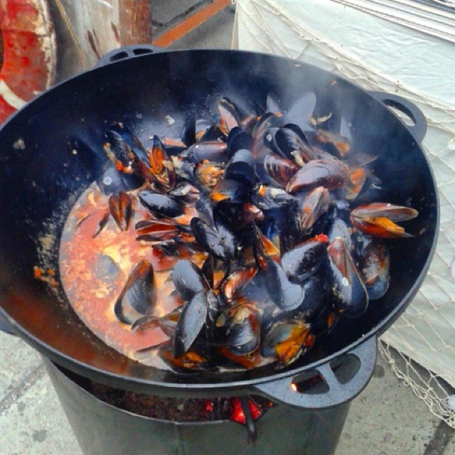 Street Food Photograph - Mussels by Anna Golodryga
