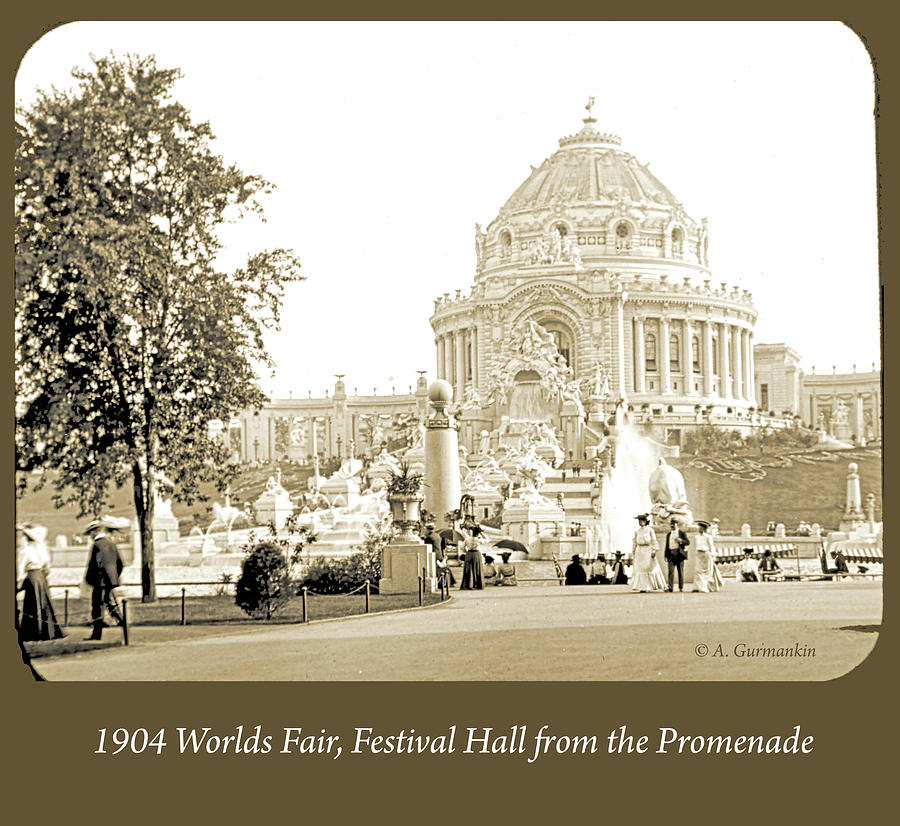 1904 Worlds Fair, Festival Hall from the Promenade #3 Photograph by A Macarthur Gurmankin