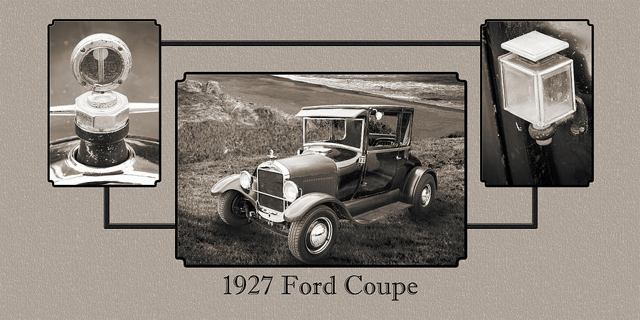 1927 Ford Coupe Car Antique Vintage Automobile Photograph Fine A #3 Photograph by M K Miller