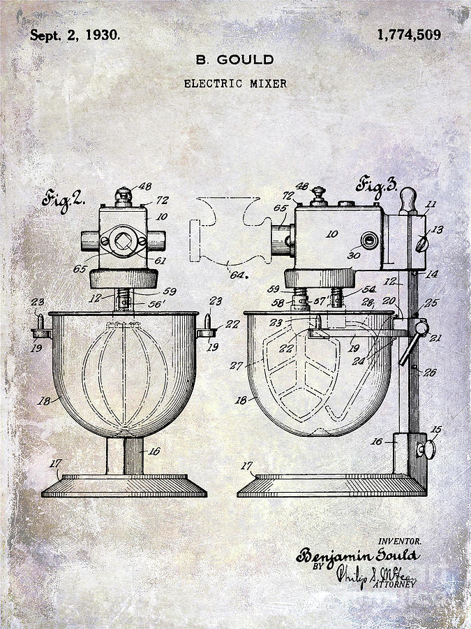 1930 Electric Mixer Patent #3 Photograph by Jon Neidert