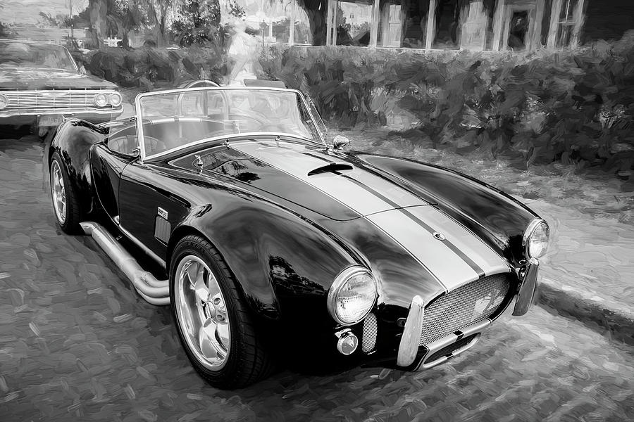 1965 Ford AC Cobra Painted BW   #3 Photograph by Rich Franco