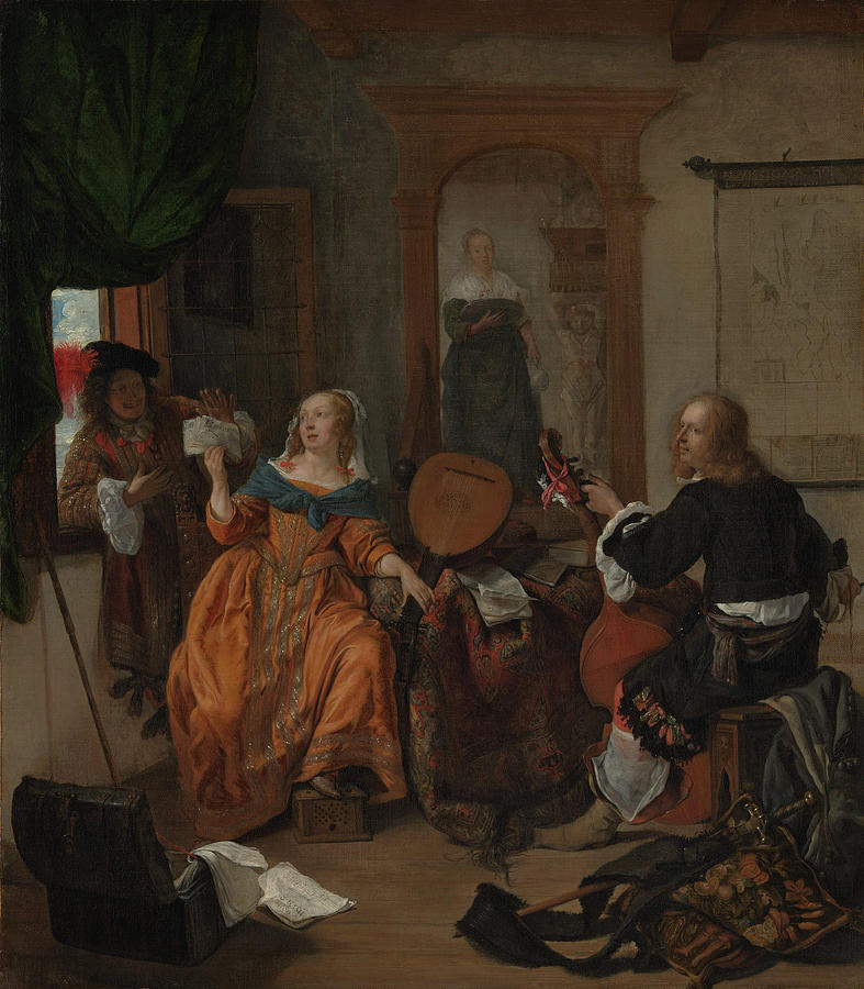 A Musical Party #10 Painting by Gabriel Metsu