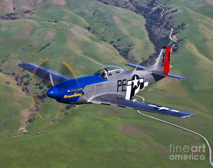 Transportation Photograph - A P-51d Mustang In Flight #3 by Scott Germain