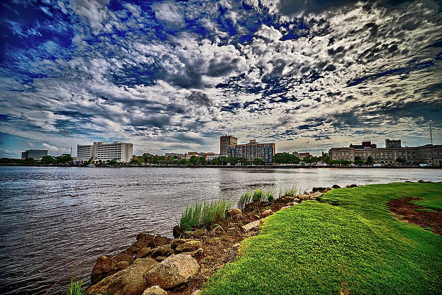 A view of Wilmington North Carolina from across the Cape Fear Ri #3 Photograph by Alex Grichenko