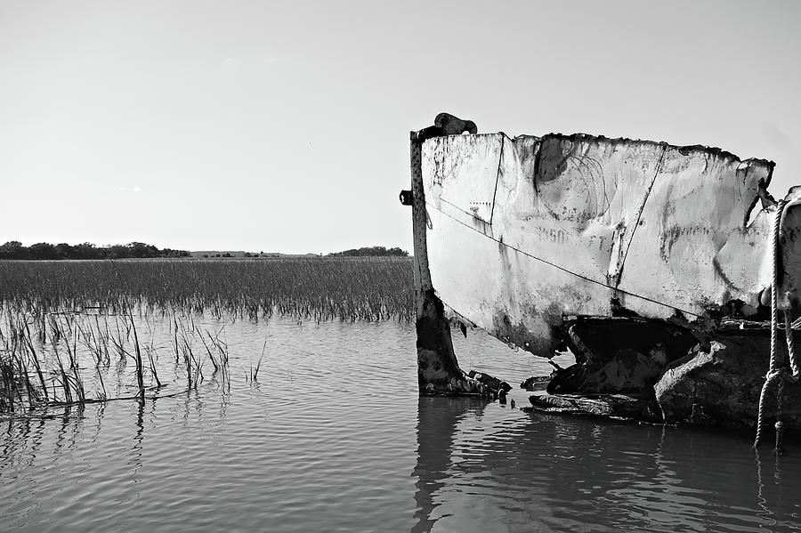Abandoned Fishing And Shrimp Boat Near Folly Beach South Carolin #3 Photograph by Alex Grichenko