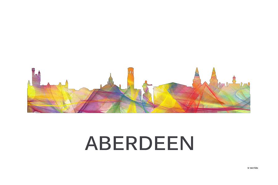Aberdeen Scotland Skyline #3 Digital Art by Marlene Watson