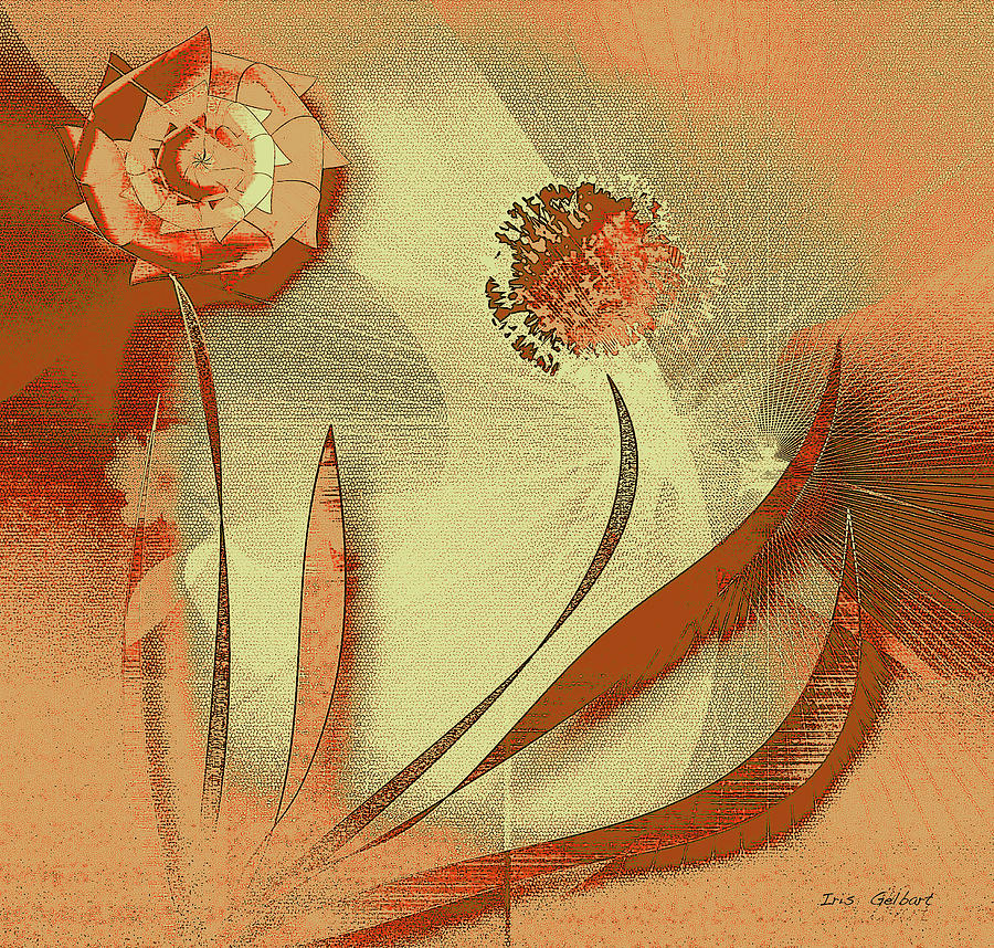 Abstract Blooms #3 Digital Art by Iris Gelbart