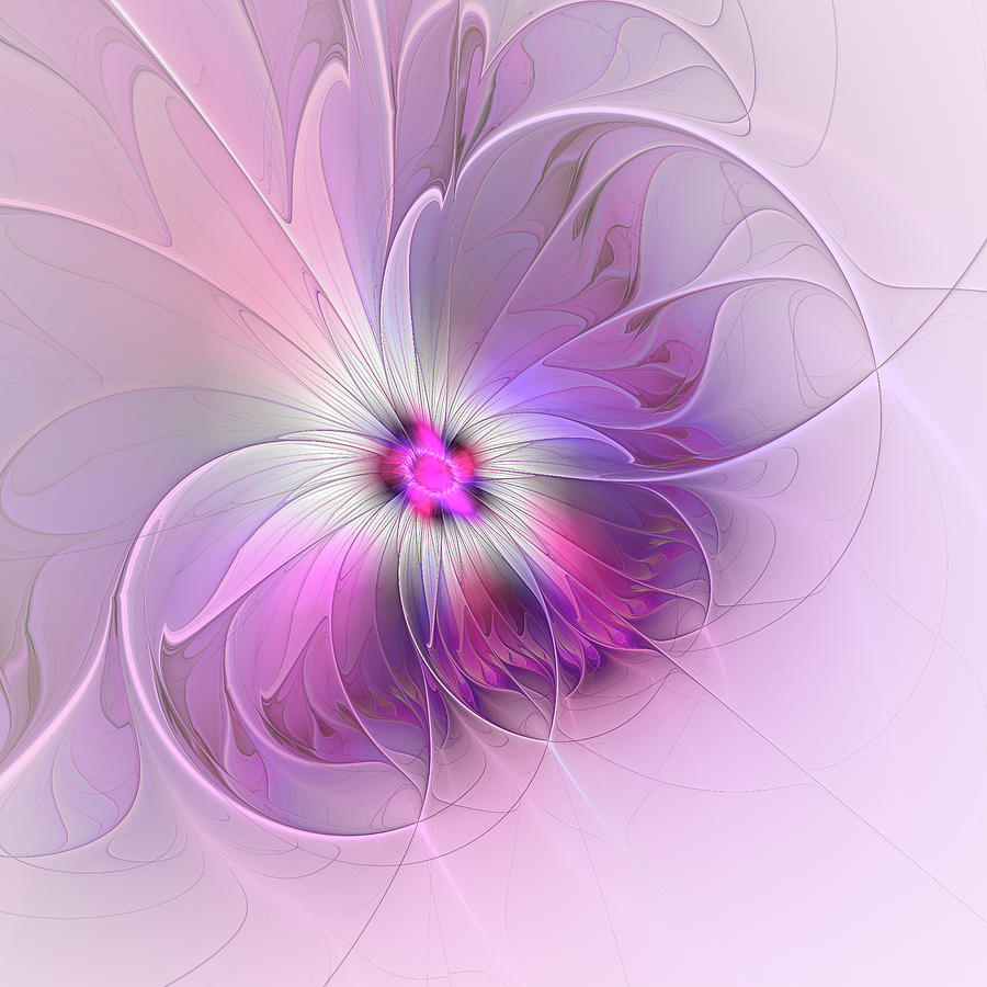 Abstract Flower #3 Digital Art by Gabiw Art