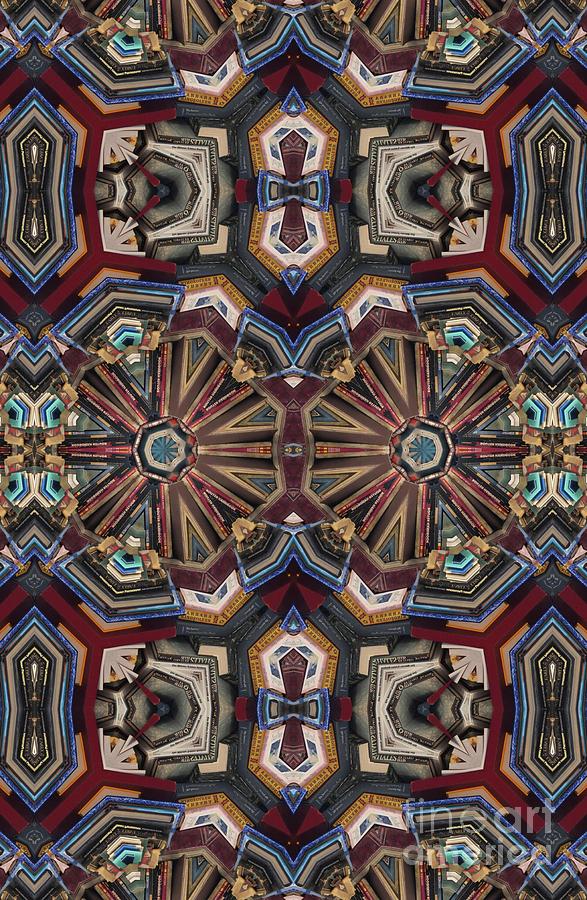 Abstract Mandala Fabric Pattern Digital Art