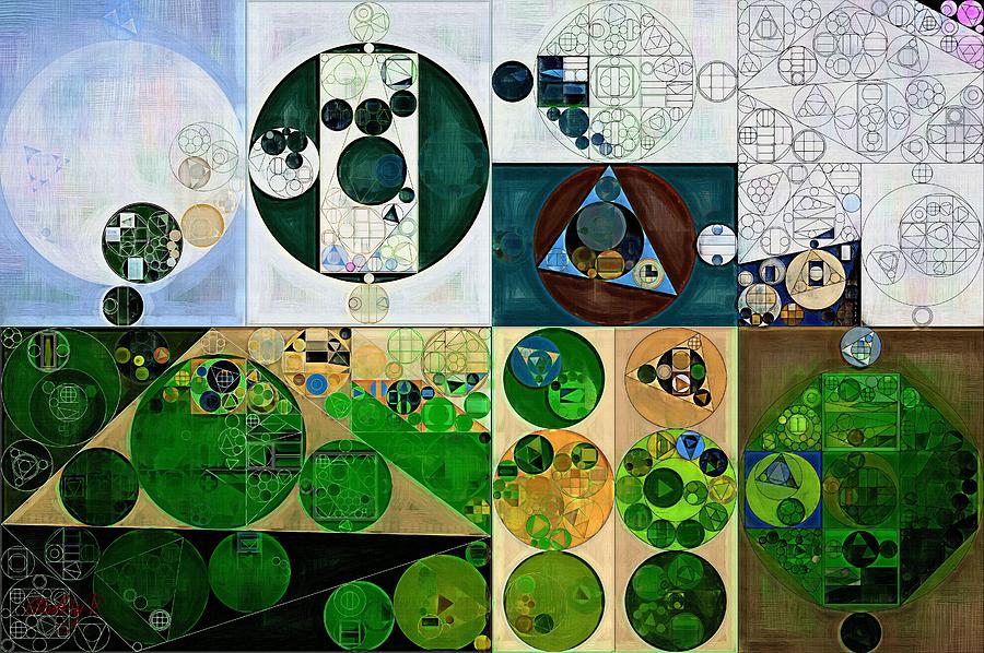 Abstract painting - Phthalo green #3 Digital Art by Vitaliy Gladkiy