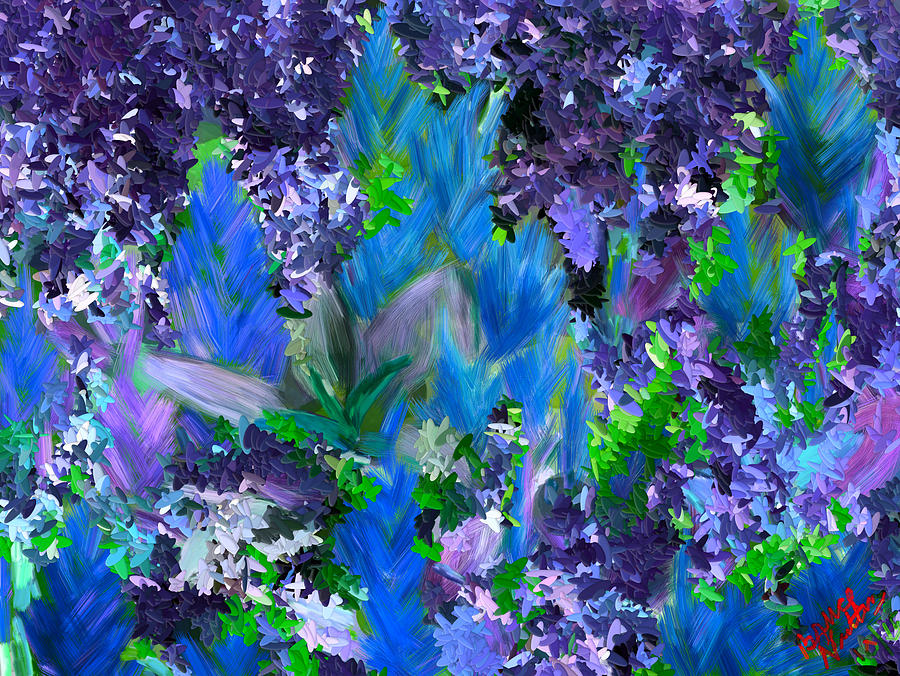 Abstract Wild Flowers #3 Painting by Bruce Nutting