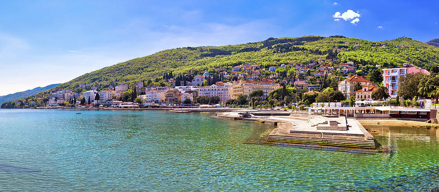 Adriatic town of Opatija waterfront panoramic view #3 Photograph by Brch Photography
