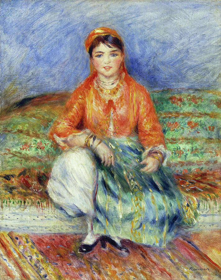 Algerian Girl #3 Painting by Pierre-Auguste Renoir