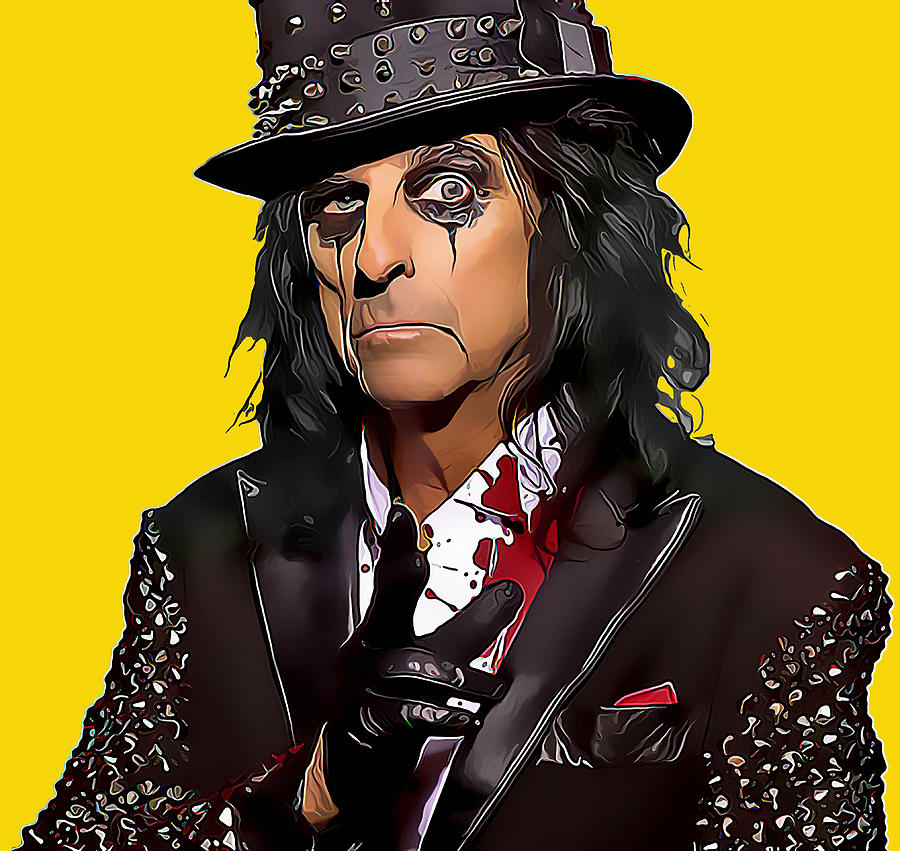 Alice Cooper #3 Mixed Media by Marvin Blaine