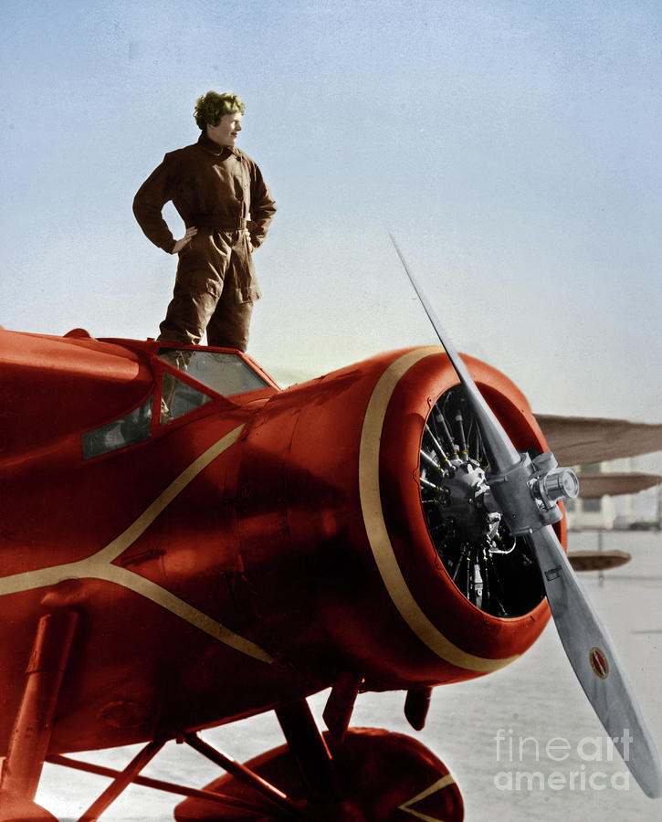 Transportation Photograph - Amelia Earhart #4 by Granger