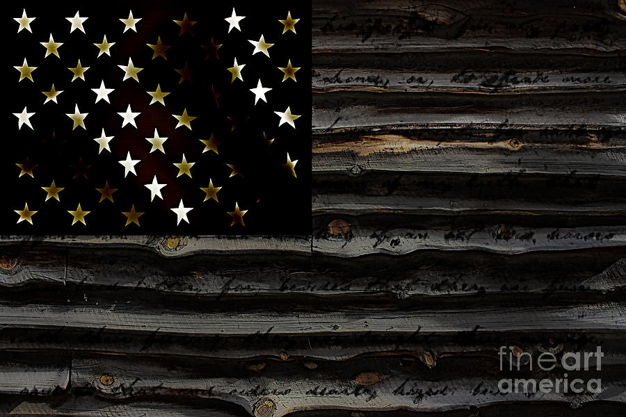 American Flag #3 Mixed Media by Marvin Blaine