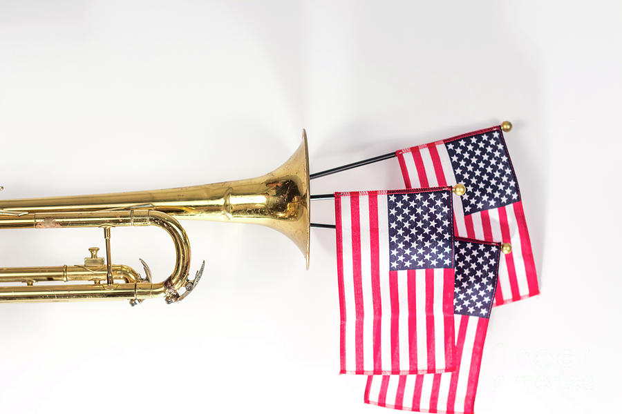 American Flag Trumpet Photograph by Ezume Images - Pixels