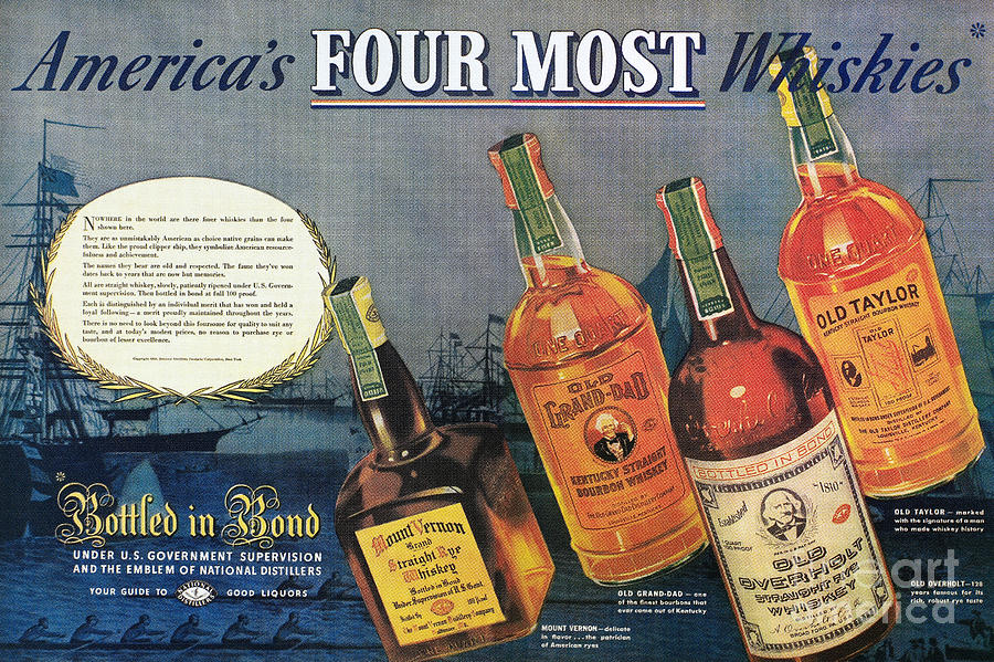 American Whiskey Ad, 1938 #4 Drawing by Granger