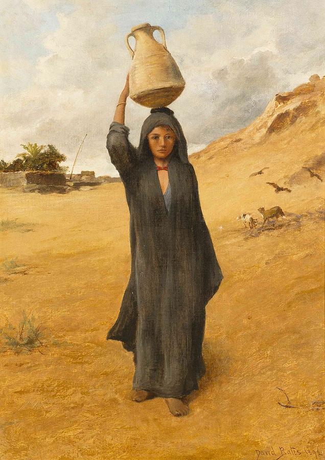 An Arab Girl Painting