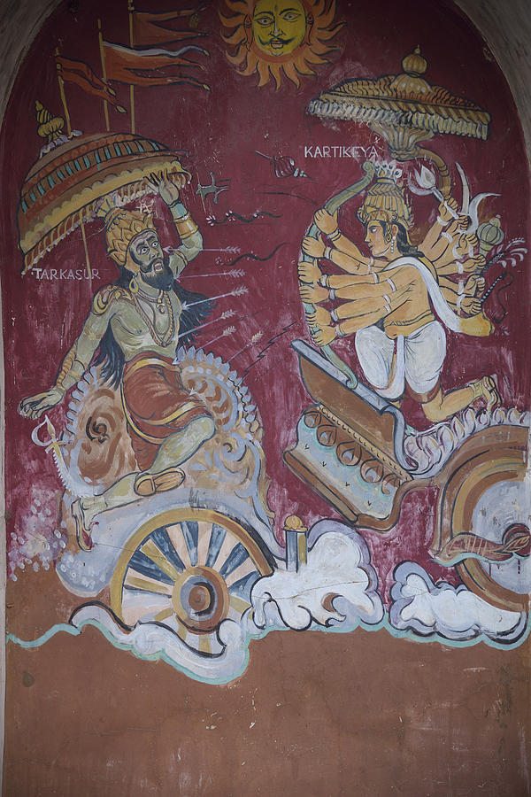 Ancient Wall Painting  Hindu Deity #3 Photograph by Kiran Joshi