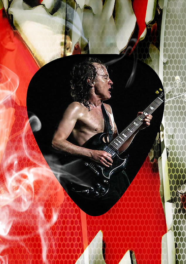 Music Mixed Media - Angus Young AC DC #3 by Marvin Blaine