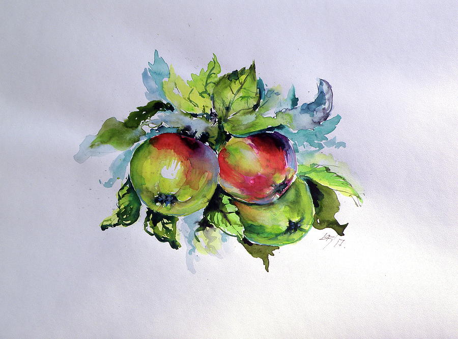 Apples #3 Painting by Kovacs Anna Brigitta