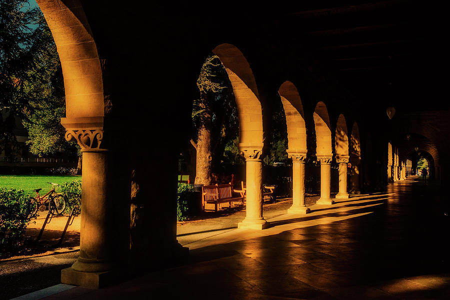 Stanford University Photograph - Arches Of Stanford At Dusk by Mountain Dreams