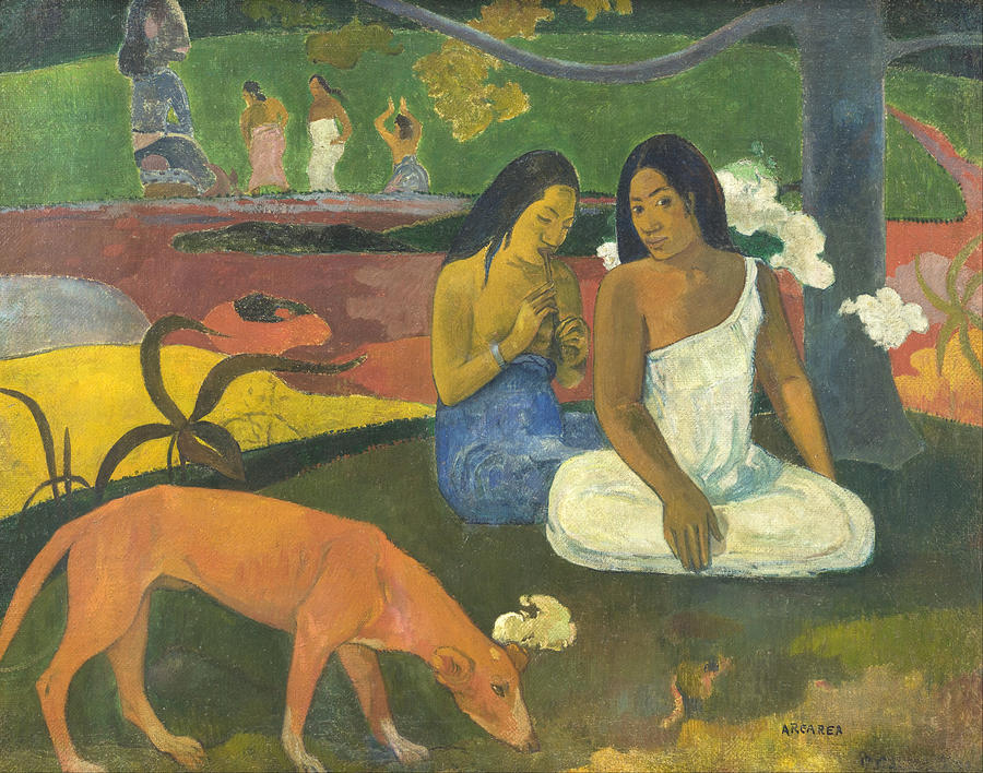Arearea #5 Painting by Paul Gauguin