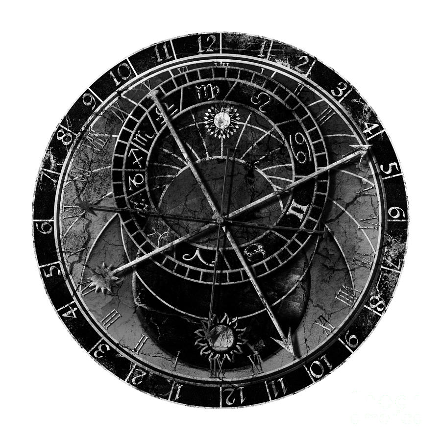 Astronomical Clock #3 Digital Art by Michal Boubin