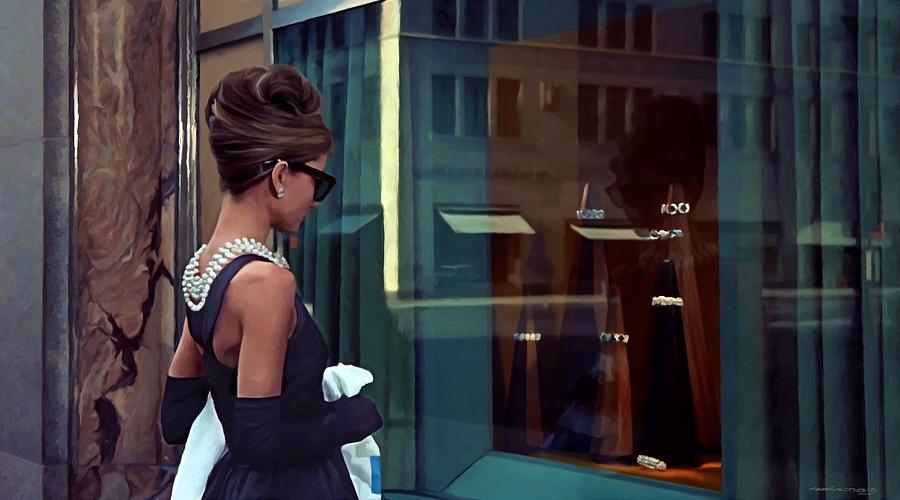 Audrey Hepburn @ Breakfast at Tiffanys #3 Digital Art by Gabriel T Toro