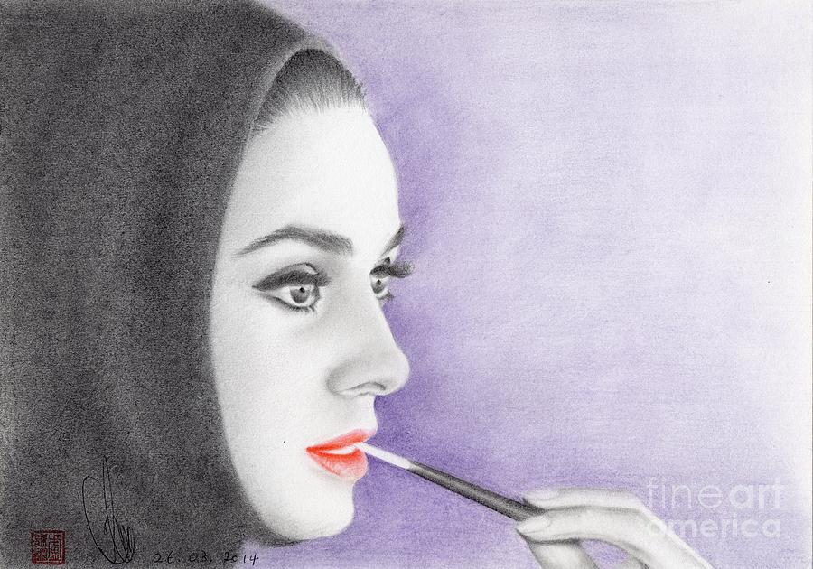 Audrey Hepburn #3 Drawing by Eliza Lo