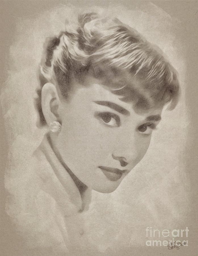 Audrey Hepburn Hollywood Actress Drawing
