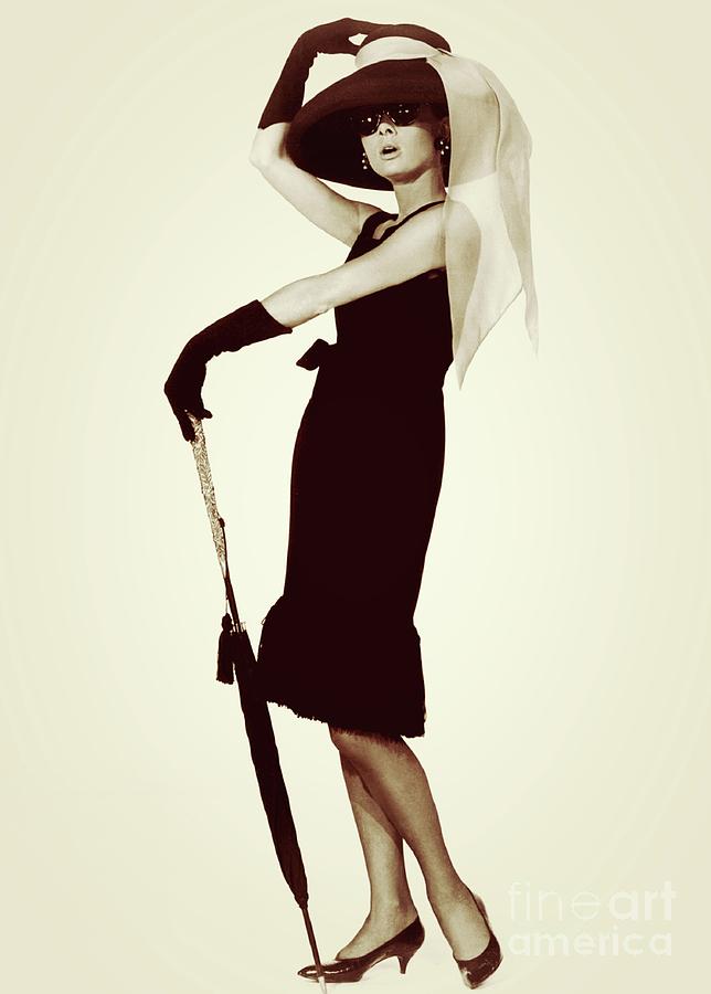 Audrey Hepburn, Vintage Movie Star, Photograph Photograph