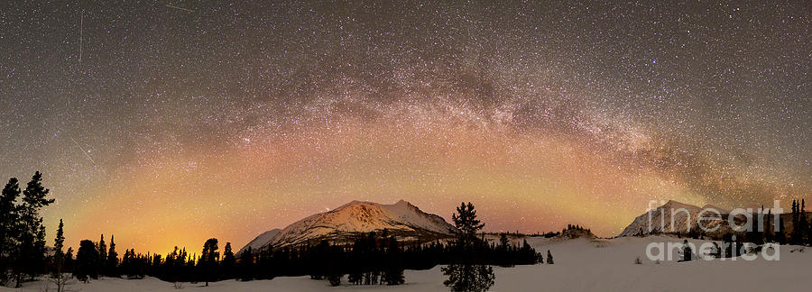 Space Photograph - Aurora Borealis And Milky Way #3 by Joseph Bradley