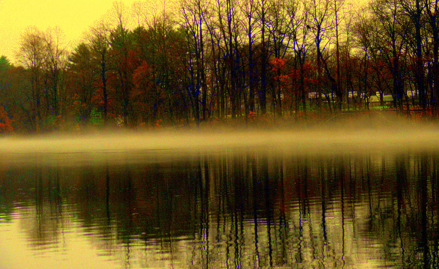 Autumn Lake #3 Digital Art by Aron Chervin