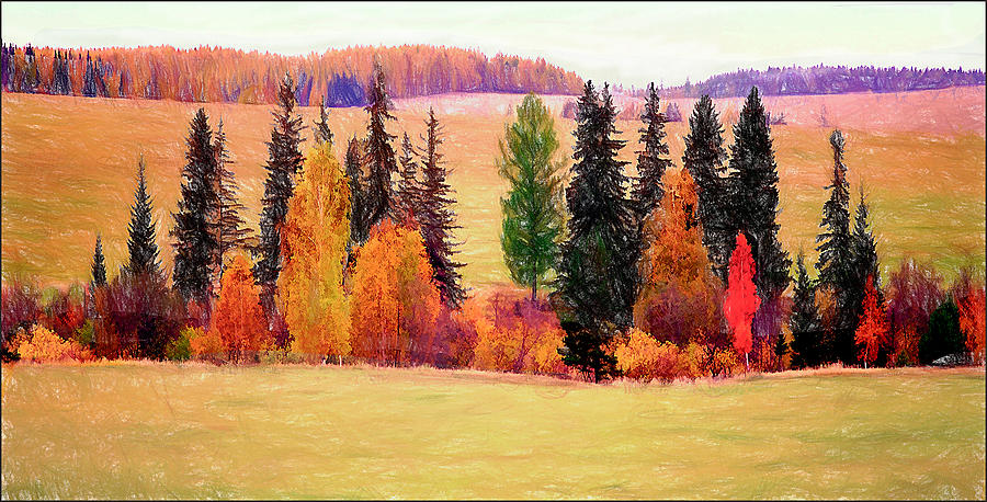 Tree Photograph - Autumn Landscape #3 by Vladimir Kholostykh