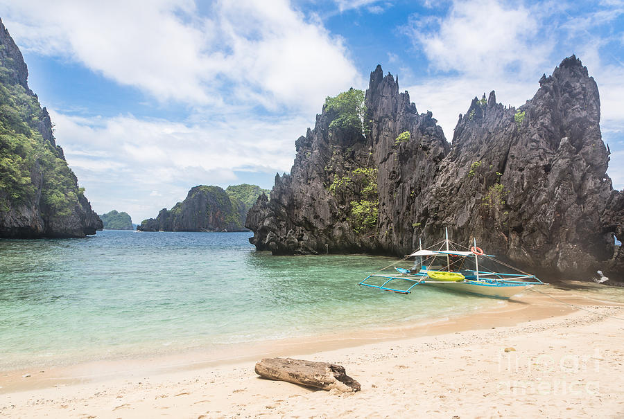 Awesome beach in the stunning Bacuit archipelago in El Nido  #3 Photograph by Didier Marti