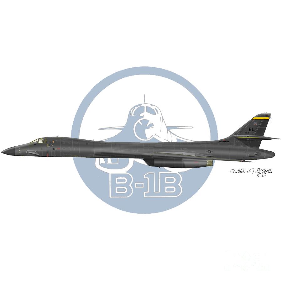 B-1B Lancer #4 Digital Art by Arthur Eggers