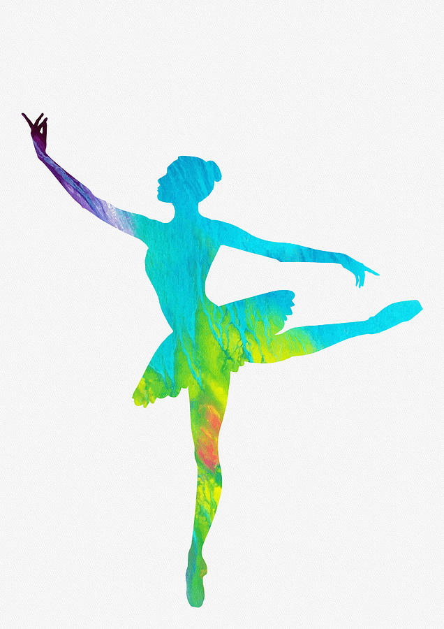 Ballet Dancer-colorful Digital Art by Erzebet S - Fine Art America