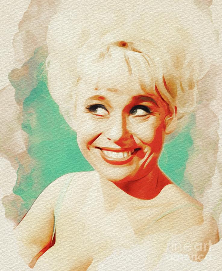 Hollywood Painting - Barbara Windsor, Carry On Actress #3 by Esoterica Art Agency