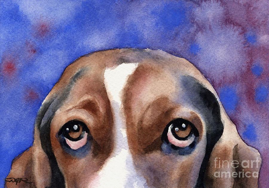 Dog Painting - Basset Hound #2 by David Rogers