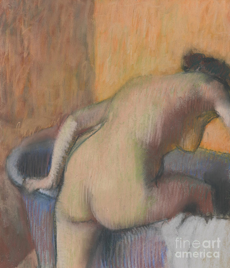 Bather Stepping into a Tub Painting by Edgar Degas