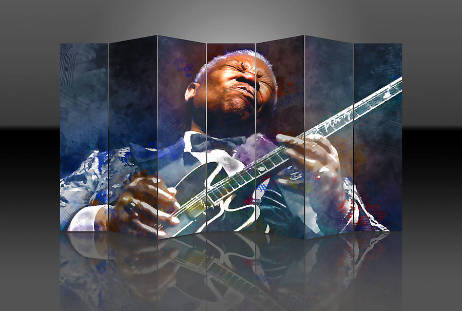 BB King #3 Mixed Media by Marvin Blaine