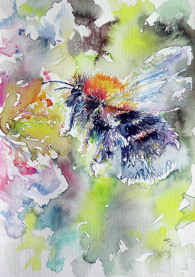 Bee #3 Painting by Kovacs Anna Brigitta