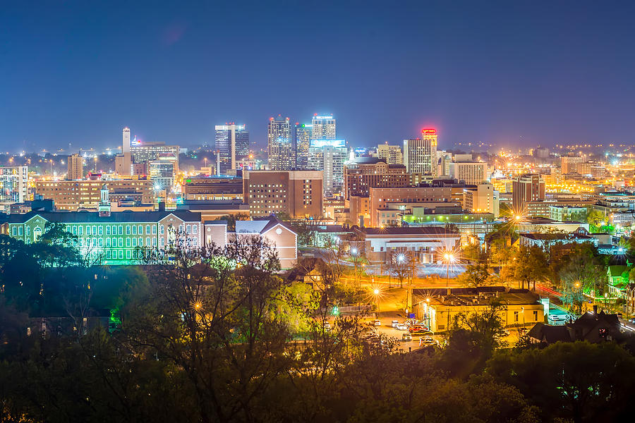 Birmingham Alabama Evening Skyline Photograph