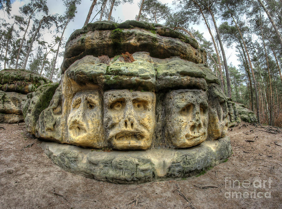 Bizarre Stone Heads - Rock Sculptures #3 Photograph by Michal Boubin