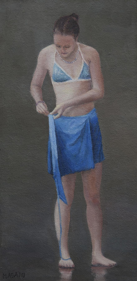 Blue Bikini Top #3 Painting by Masami Iida