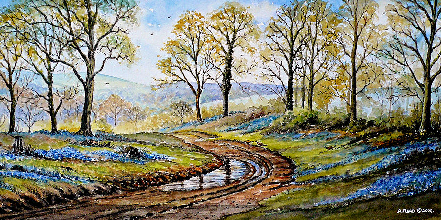 Bluebells In The New Forest Painting