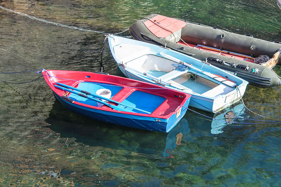 3 Boats Cinque Terres Italy  Photograph by John McGraw